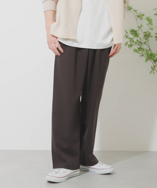 SENSE OF PLACE by URBAN RESEARCH（センスオブプレイスバイアーバンリサーチ）の「【Sサイズ/WEB・一部店舗限定】ワイドスラックス（スラックス・メンズ・ブラウン/ブラック/ライトベージュ/ライトグレー・MEDIUM/LARGE/SMALL）」の12枚目の写真