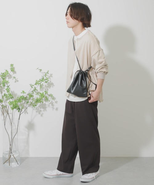 SENSE OF PLACE by URBAN RESEARCH（センスオブプレイスバイアーバンリサーチ）の「【Sサイズ/WEB・一部店舗限定】ワイドスラックス（スラックス・メンズ・ブラウン/ブラック/ライトベージュ/ライトグレー・MEDIUM/LARGE/SMALL）」の20枚目の写真