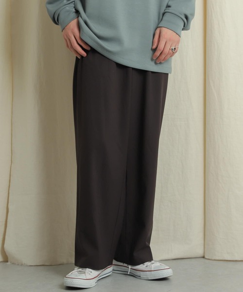 SENSE OF PLACE by URBAN RESEARCH（センスオブプレイスバイアーバンリサーチ）の「【Sサイズ/WEB・一部店舗限定】ワイドスラックス（スラックス・メンズ・ブラウン/ブラック/ライトベージュ/ライトグレー・MEDIUM/LARGE/SMALL）」の17枚目の写真