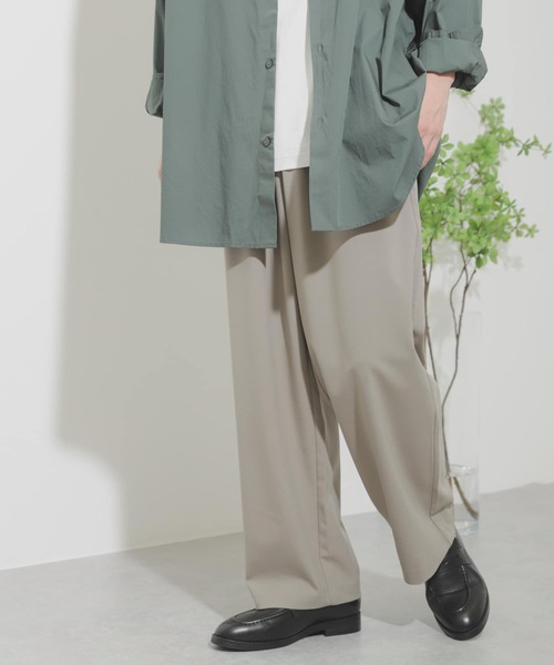 SENSE OF PLACE by URBAN RESEARCH（センスオブプレイスバイアーバンリサーチ）の「【Sサイズ/WEB・一部店舗限定】ワイドスラックス（スラックス・メンズ・ブラウン/ブラック/ライトベージュ/ライトグレー・MEDIUM/LARGE/SMALL）」の14枚目の写真