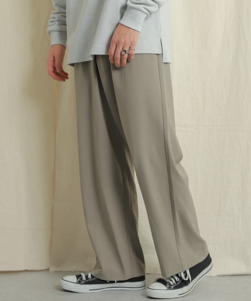 SENSE OF PLACE by URBAN RESEARCH（センスオブプレイスバイアーバンリサーチ）の「【Sサイズ/WEB・一部店舗限定】ワイドスラックス（スラックス・メンズ・ブラウン/ブラック/ライトベージュ/ライトグレー・MEDIUM/LARGE/SMALL）」の19枚目の写真