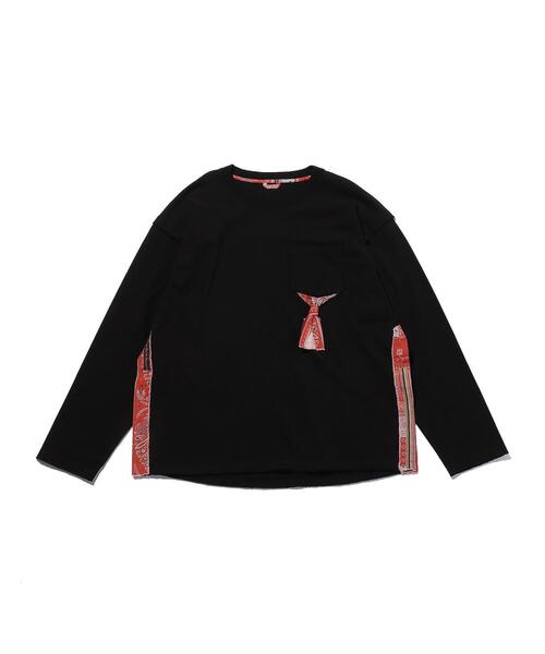 FACCIES（ファチーズ）の「＜FACCIES＞ SIDE SLIT LS/カットソー（Tシャツ/カットソー・メンズ・ブラック/ホワイト・FREE）」の6枚目の写真