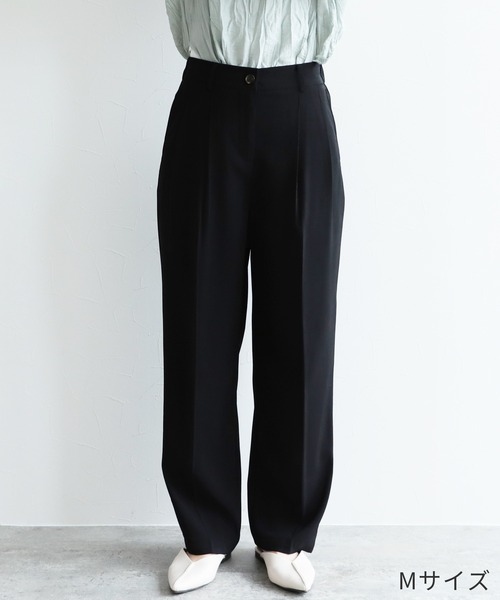 reca（レカ）の「ダブルタックセンタープレススラックスパンツ（スラックス・レディース・グレイッシュベージュ/ブラック/ライトベージュ・L/M）」の13枚目の写真