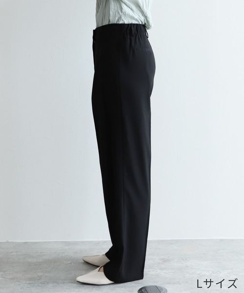 reca（レカ）の「ダブルタックセンタープレススラックスパンツ（スラックス・レディース・グレイッシュベージュ/ブラック/ライトベージュ・L/M）」の10枚目の写真