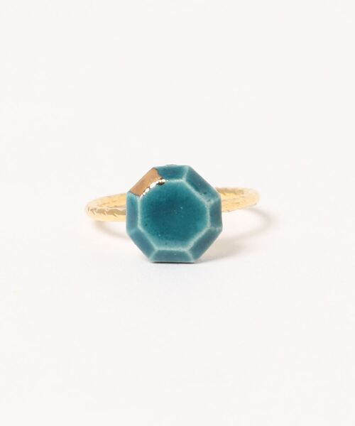 tone(トーン)の「【IRODORI】小さなjewel cut の指輪(深緑)(リング・レディース・ダークグリーン・#5)」の1枚目の写真