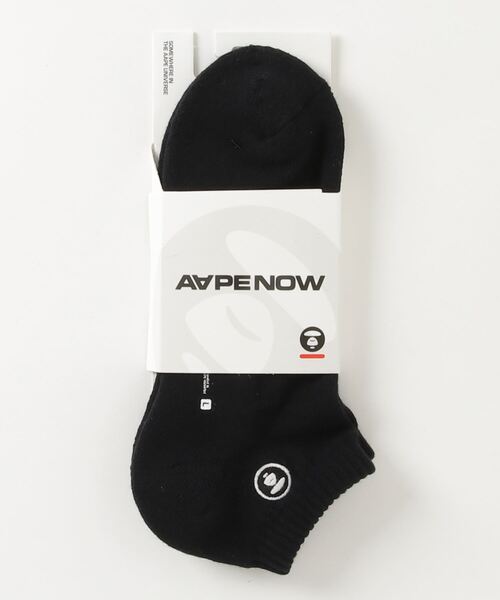 AAPE BY A BATHING APE（エーエイプバイアベイシングエイプ）の「AAPE NOW SOCKS（ソックス/靴下・メンズ・ヘザーグレー/ベージュ系その他2/ブラック/ホワイト/カーキ・LARGE）」の2枚目の写真