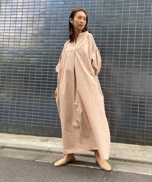 AZUL ENCANTO（アズールエンカント）の「バンドカラー袖ボリュームワンピース（ワンピース・レディース・ベージュ/パープル/ブラウン/カーキ/イエロー系その他・FREE）」の22枚目の写真