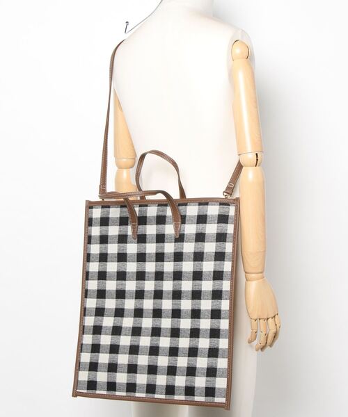 Te chichi（テチチ）の「ペイズリー柄＆ブロックギンガムトートバッグ（トートバッグ・レディース・ライトベージュ/ブラック/ブラウン・ﾌﾘ-）」の7枚目の写真