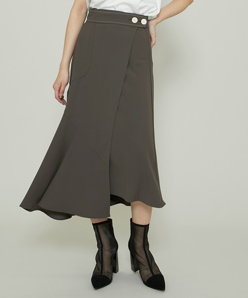 FEMMENT（ファモン）の「【FEMMENT(ファモン)】別注バックサテンストレッチスカート（スカート・レディース・ブラック/ブラウン/ブルー・1/2）」の13枚目の写真