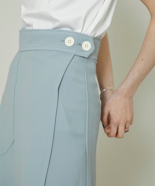 FEMMENT ファモン　別注バックサテンストレッチスカート FEMMENT(ファモン)】別注バックサテンストレッチスカート