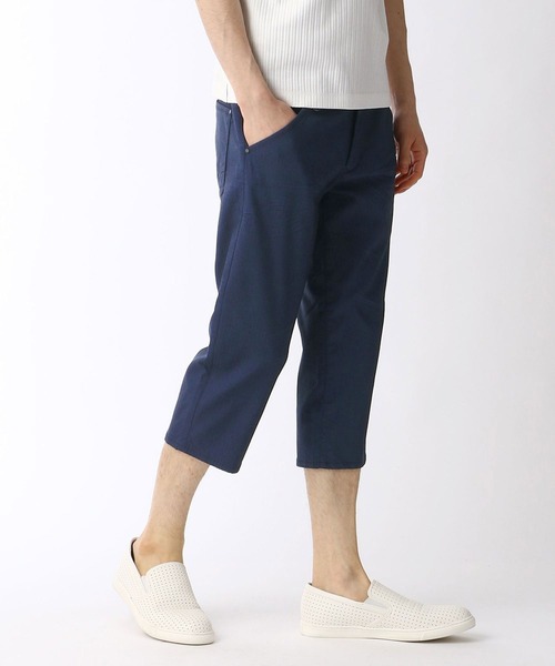 NICOLE CLUB FOR MEN（ニコルクラブフォーメン）の「ハイパーストレッチヘリンボンクロップドパンツ（その他パンツ・メンズ・ホワイト/ネイビー/その他1/ブラック/サックスブルー・LARGE/SMALL/X-LARGE/MEDIUM）」の5枚目の写真