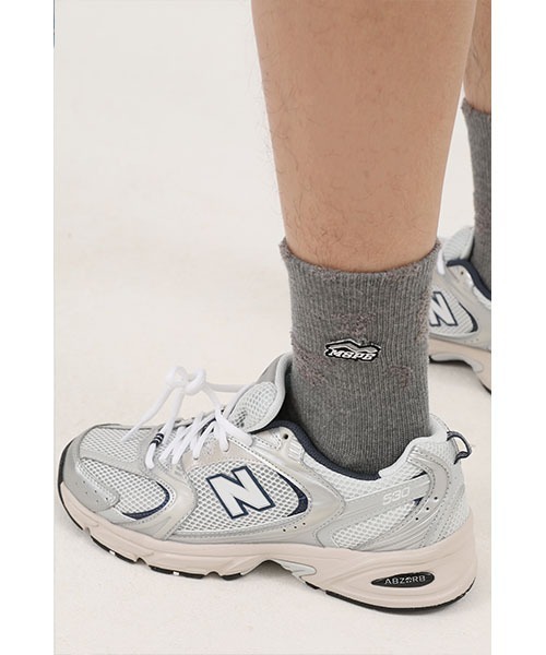 MASONPRINCE（メイソンプリンス）の「【MASONPRINCE】5 color brand logo socks WZ2022（ソックス/靴下・メンズ・ブラウン/グレー/グリーン/ホワイト/ブラック・FREE）」の3枚目の写真