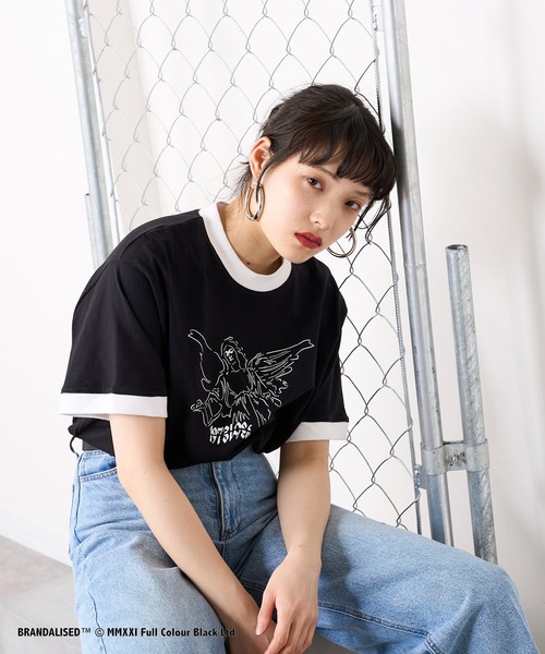 RASVOA（ラスボア）の「Banksy's GraffitiビッグＴ／Art Angel Hearts（Tシャツ/カットソー・レディース・ブラック/オフホワイト・FREE）」の3枚目の写真