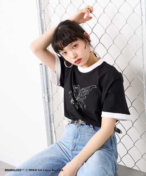 RASVOA（ラスボア）の「Banksy's GraffitiビッグＴ／Art Angel Hearts（Tシャツ/カットソー・レディース・ブラック/オフホワイト・FREE）」の4枚目の写真