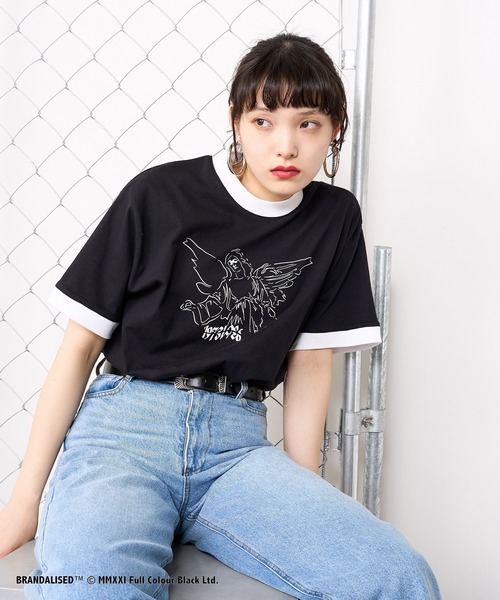 RASVOA（ラスボア）の「Banksy's GraffitiビッグＴ／Art Angel Hearts（Tシャツ/カットソー・レディース・ブラック/オフホワイト・FREE）」の6枚目の写真