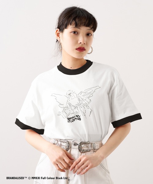 RASVOA（ラスボア）の「Banksy's GraffitiビッグＴ／Art Angel Hearts（Tシャツ/カットソー・レディース・ブラック/オフホワイト・FREE）」の8枚目の写真