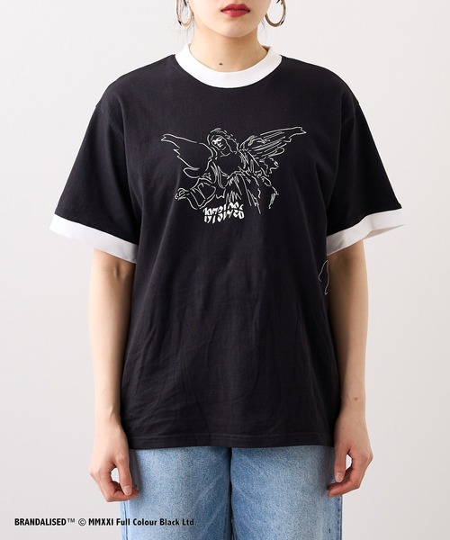 RASVOA（ラスボア）の「Banksy's GraffitiビッグＴ／Art Angel Hearts（Tシャツ/カットソー・レディース・ブラック/オフホワイト・FREE）」の11枚目の写真
