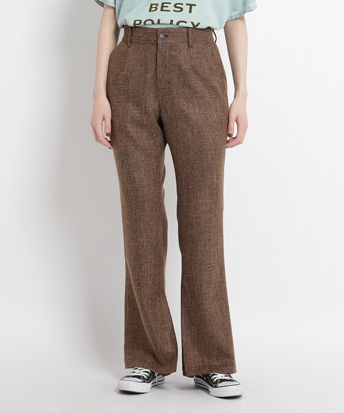 JET（ジェット）の「◆【ウォッシャブル】リネン調ストレッチフレアパンツ（その他パンツ・レディース・ダークブラウン/ライトベージュ/ブラック・02/04）」の5枚目の写真