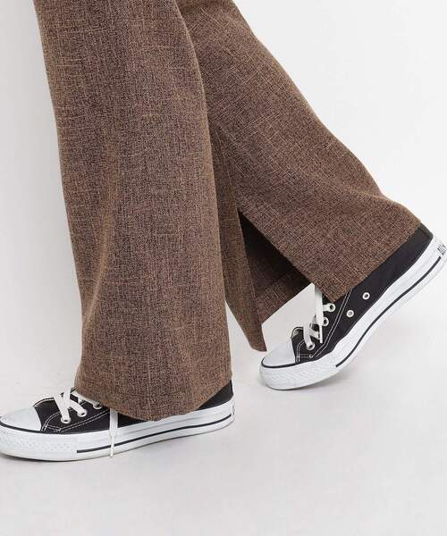 JET（ジェット）の「◆【ウォッシャブル】リネン調ストレッチフレアパンツ（その他パンツ・レディース・ダークブラウン/ライトベージュ/ブラック・02/04）」の17枚目の写真