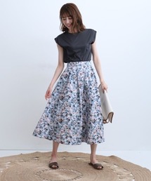 Apuweiser-riche♡ミドルシャドーフラワースカート 新品 アプワイザーリッシェ ミドルシャドーフラワースカート