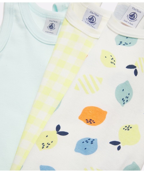 PETIT BATEAU（プチバトー）の「タンクトップボディ３枚組（タンクトップ・キッズ・その他・6MONTH/24MONTH/12MONTH/18MONTH）」の4枚目の写真