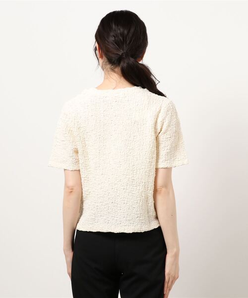 Shelly island（シェリーアイランド）の「コンパクトクラッシュジャガードカットソー（Tシャツ/カットソー・レディース・ホワイト/ブラック/イエロー/パープル・FREE）」の16枚目の写真