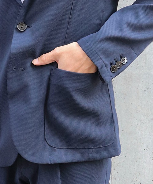 COMME CA ISM(コムサイズム)の「《ウォッシャブル》 コードレーン ジャケット(テーラードジャケット・メンズ・ブラック/ネイビー・SMALL/MEDIUM/LARGE/X-LARGE)」の9枚目の写真