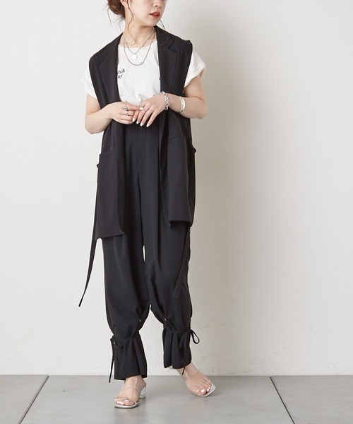 美品チルコロ　とろとろ柔らか素材と履き心地　ビンテージ感あるこなれた雰囲気が絶妙 ONO(オノ)+8186 クールドッツ・ドビープリント テーパードパンツ