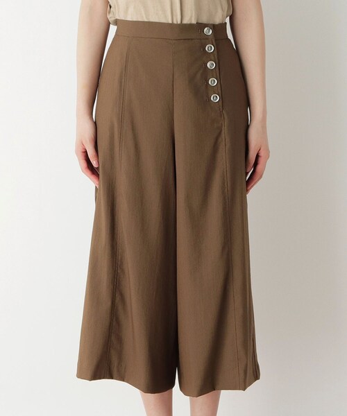 pink adobe（ピンクアドベ）の「◆【M-LL】クール サイドボタンガウチョパンツ（その他パンツ・レディース・ダークブラウン/ネイビー/カーキ・40/38/42）」の10枚目の写真