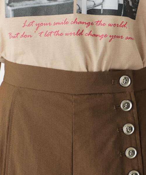 pink adobe（ピンクアドベ）の「◆【M-LL】クール サイドボタンガウチョパンツ（その他パンツ・レディース・ダークブラウン/ネイビー/カーキ・40/38/42）」の6枚目の写真