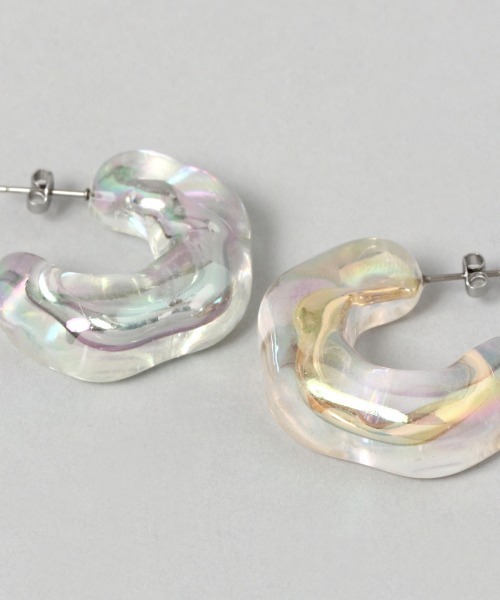JEANASIS（ジーナシス）の「オーロラクリアピアス/947621（ピアス（両耳用）・レディース・シルバー系その他/ゴールド系その他・FREE）」の3枚目の写真