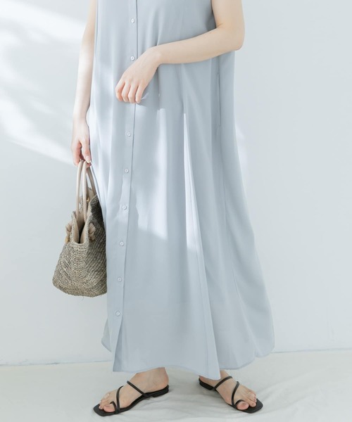 SUPERTHANKUS バックプリーツワンピース fifth（フィフス）の「バックプリーツバンドカラーワンピース