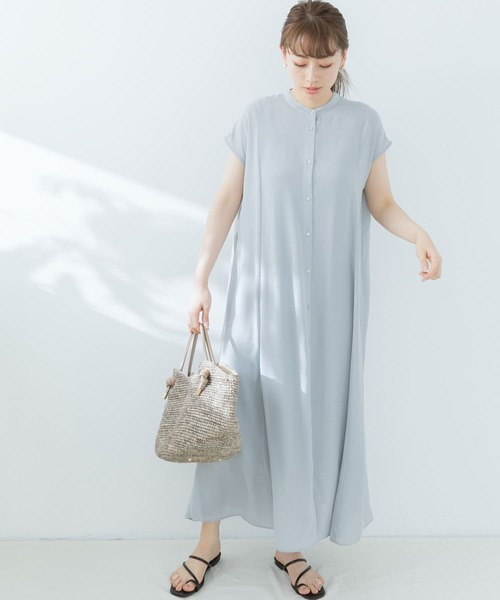 URBAN RESEARCH Sonny Label(アーバンリサーチサニーレーベル)の「【WEB限定】バックプリーツフレンチワンピース(ワンピース・レディース・グレー系その他/ブルー系その他/ライトグレー・FREE)」の11枚目の写真