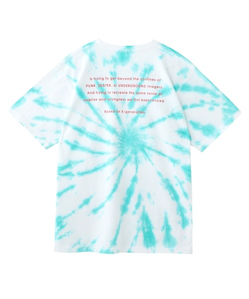 X-girl（エックスガール）の「OUTLINE MILLS LOGO S/S TEE（Tシャツ/カットソー・レディース・オレンジ/ブラック/グリーン/パープル・M/XL/S/L）」の5枚目の写真