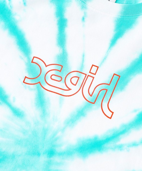 X-girl（エックスガール）の「OUTLINE MILLS LOGO S/S TEE（Tシャツ/カットソー・レディース・オレンジ/ブラック/グリーン/パープル・M/XL/S/L）」の22枚目の写真