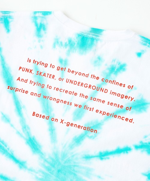 X-girl（エックスガール）の「OUTLINE MILLS LOGO S/S TEE（Tシャツ/カットソー・レディース・オレンジ/ブラック/グリーン/パープル・M/XL/S/L）」の14枚目の写真