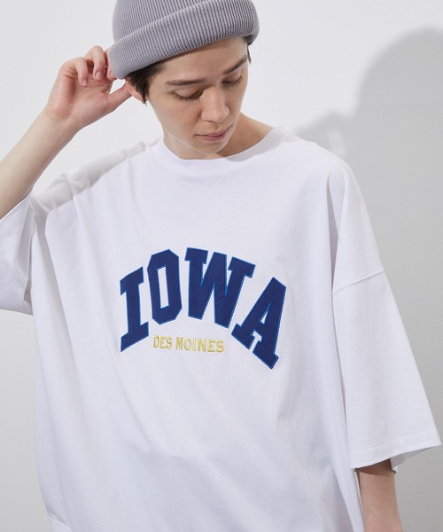 JUNRED(ジュンレッド)の「ワッペンカレッジルーズTEE(Tシャツ/カットソー・メンズ・ホワイト/グリーン・M/L)」の3枚目の写真