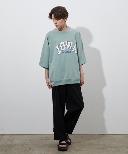 JUNRED(ジュンレッド)の「ワッペンカレッジルーズTEE(Tシャツ/カットソー・メンズ・ホワイト/グリーン・M/L)」の5枚目の写真