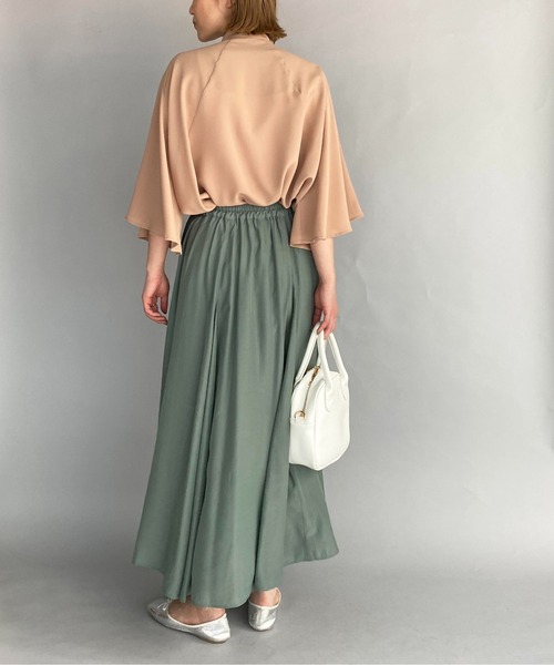 PICCIN(ピッチン)の「パールボタン2wayボウタイブラウス(シャツ/ブラウス・レディース・ブラック/ベージュ・M)」の9枚目の写真