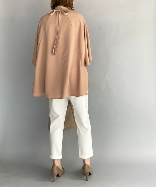 PICCIN(ピッチン)の「パールボタン2wayボウタイブラウス(シャツ/ブラウス・レディース・ブラック/ベージュ・M)」の18枚目の写真