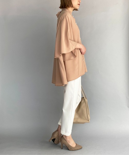 PICCIN(ピッチン)の「パールボタン2wayボウタイブラウス(シャツ/ブラウス・レディース・ブラック/ベージュ・M)」の17枚目の写真