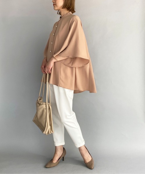 PICCIN(ピッチン)の「パールボタン2wayボウタイブラウス(シャツ/ブラウス・レディース・ブラック/ベージュ・M)」の19枚目の写真