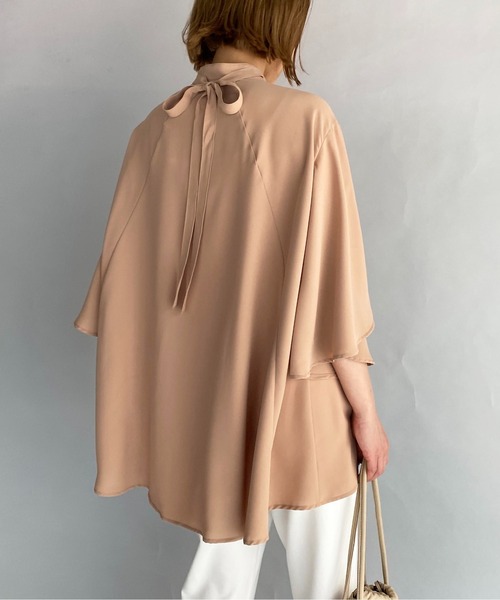 PICCIN(ピッチン)の「パールボタン2wayボウタイブラウス(シャツ/ブラウス・レディース・ブラック/ベージュ・M)」の12枚目の写真