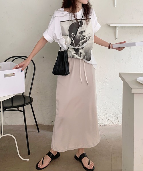 me+em select（ミームセレクト）の「フォトプリントオーバーサイズTシャツ（Tシャツ/カットソー・レディース・ブラウン/ホワイト・FREE）」の11枚目の写真