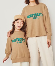 &yam | デコボコ織カレッジバルーンスリーブロンT【親子お揃い/リンクコーデ】(Tシャツ/カットソー)