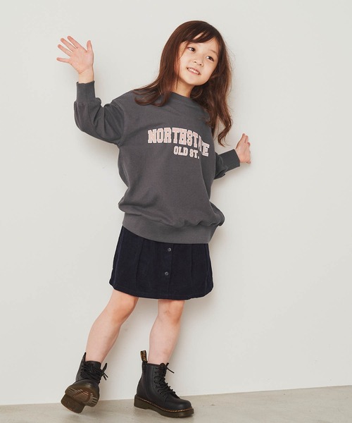 &yam(アンドヤム)の「デコボコ織カレッジバルーンスリーブロンT【親子お揃い/リンクコーデ】(Tシャツ/カットソー・キッズ・ブラック/ベージュ/ホワイト/ブルー・150-160cm/140-150cm/110-120cm/130-140cm/120-130cm)」の8枚目の写真