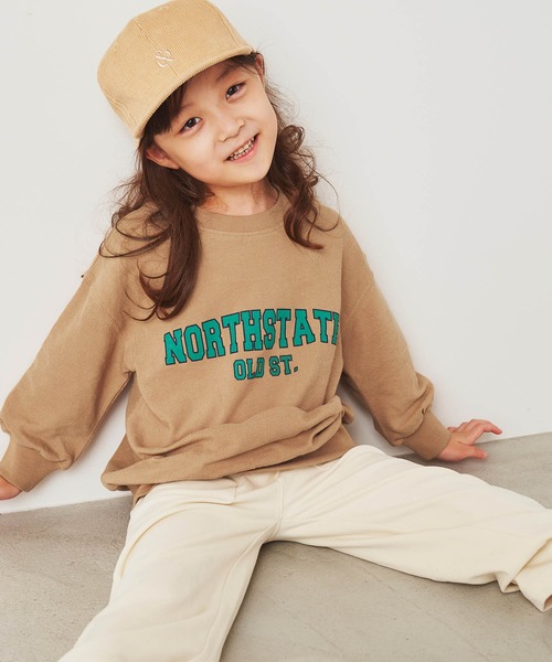 &yam(アンドヤム)の「デコボコ織カレッジバルーンスリーブロンT【親子お揃い/リンクコーデ】(Tシャツ/カットソー・キッズ・ブラック/ベージュ/ホワイト/ブルー・150-160cm/140-150cm/110-120cm/130-140cm/120-130cm)」の10枚目の写真