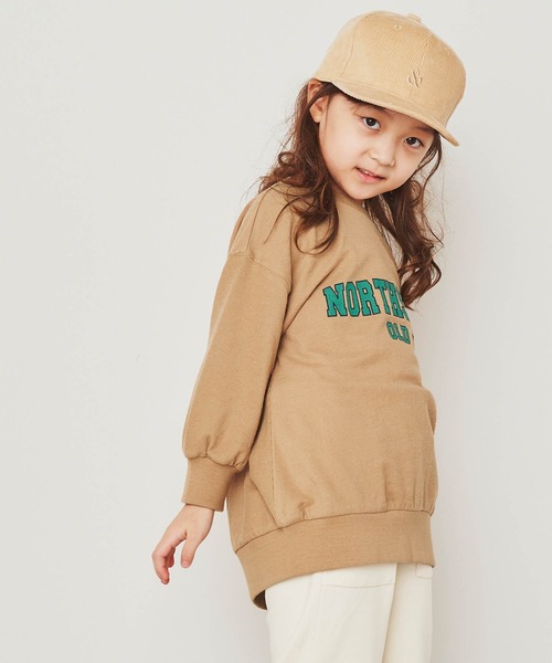 &yam(アンドヤム)の「デコボコ織カレッジバルーンスリーブロンT【親子お揃い/リンクコーデ】(Tシャツ/カットソー・キッズ・ブラック/ベージュ/ホワイト/ブルー・150-160cm/140-150cm/110-120cm/130-140cm/120-130cm)」の11枚目の写真