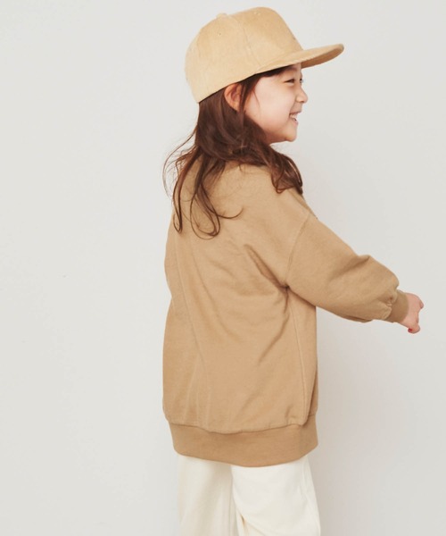 &yam(アンドヤム)の「デコボコ織カレッジバルーンスリーブロンT【親子お揃い/リンクコーデ】(Tシャツ/カットソー・キッズ・ブラック/ベージュ/ホワイト/ブルー・150-160cm/140-150cm/110-120cm/130-140cm/120-130cm)」の12枚目の写真