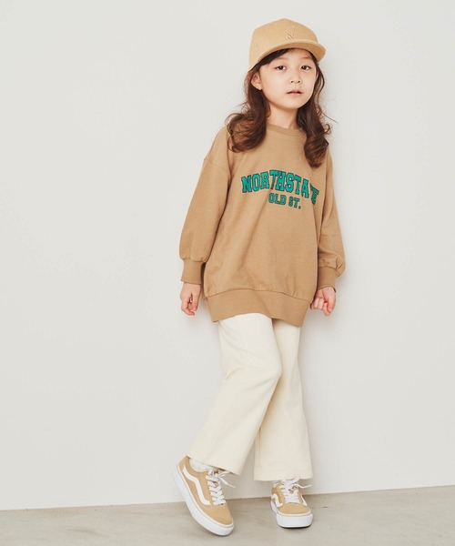 &yam(アンドヤム)の「デコボコ織カレッジバルーンスリーブロンT【親子お揃い/リンクコーデ】(Tシャツ/カットソー・キッズ・ブラック/ベージュ/ホワイト/ブルー・150-160cm/140-150cm/110-120cm/130-140cm/120-130cm)」の13枚目の写真